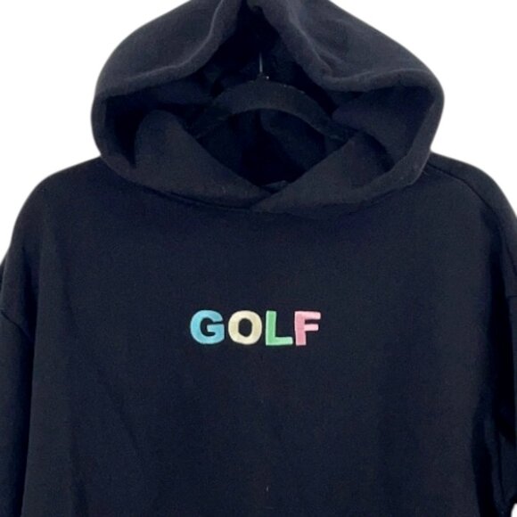 Golf Wang Embroidered Logo Hoodie Black Medium Pre-Loved - Picture 2 of 4